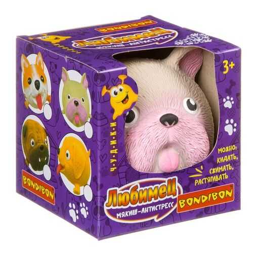 Чудики Bondibon мякиш-антистресс «ЛЮБИМЕЦ», бульдог, BOX 9x9x9см
