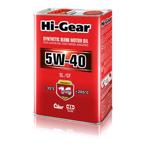 Моторное масло Hi-Gear SL/CF 5W-40 4л