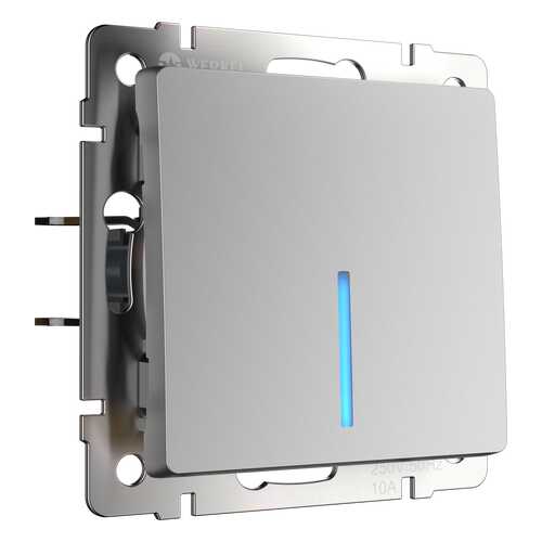 Выключатель Werkel WL06-SW-1G-LED серебряный