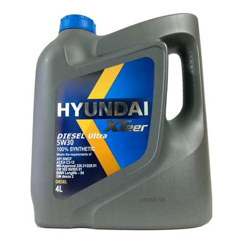 Масло моторное 5W30 HYUNDAI XTeer 4л синтетика Diesel Ultra HYUNDAI XTEER арт. 1041222