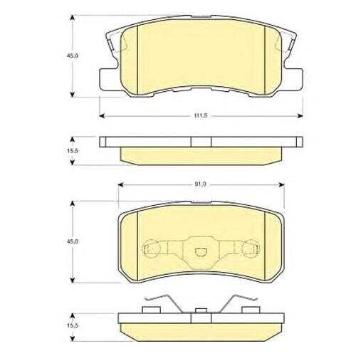 Комплект тормозных колодок Girling 6132479