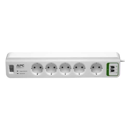 Сетевой фильтр APC PM5T-RS, 5 розеток, 1,83 м, White