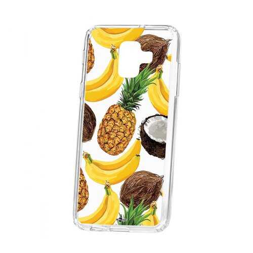 Чехол Kruche Samsung Galaxy A6 (2018) A600f Print Тропический микс