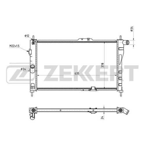 Радиатор охлаждения двигателя ZEKKERT MK-1328