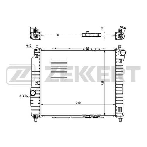 Радиатор охлаждения двигателя ZEKKERT MK-1177