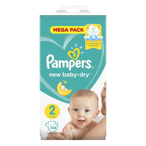 Подгузники Pampers New Baby-Dry Mini (4-8 кг) 144 шт.