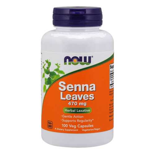 Для пищеварения NOW Senna Leaves 470 мг 100 капсул
