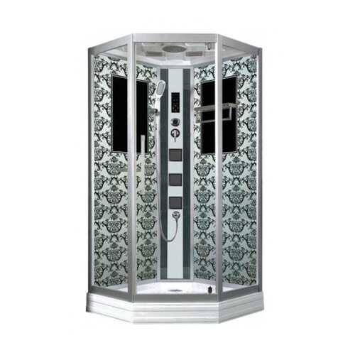 Душевая кабина Niagara Lux NG-7717W 100x100x215, белый с узором