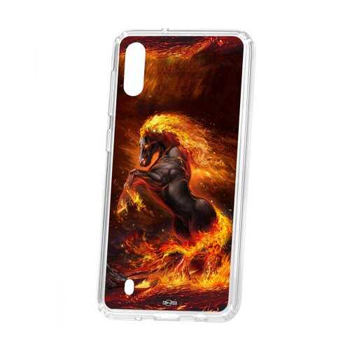 Чехол Kruche Samsung Galaxy M10 Print Конь огонь