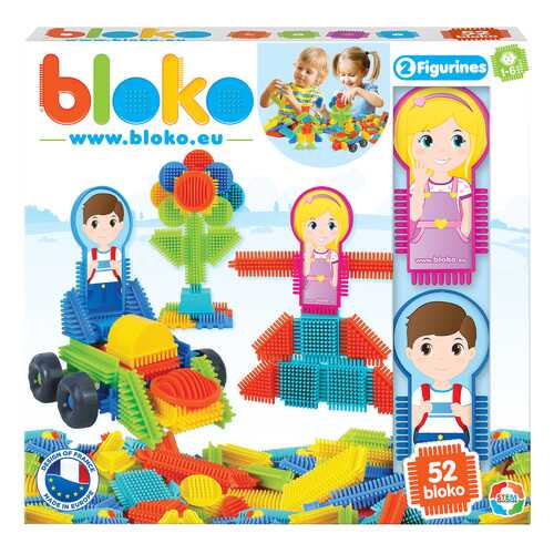 Игольчатый конструктор Bloko. 50 деталей + 2 человечка (семья)