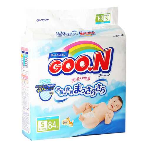 Подгузники Goon S (4-8 кг), 84 шт.