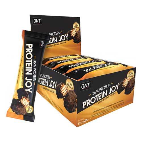 QNT Protein Joy Bar Box 12 x 60g (12 шт.), Печенье-крем