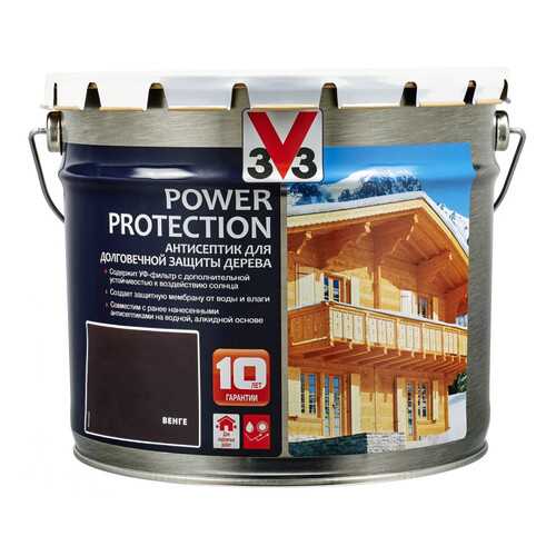 V33 Power Protection антисептик для долговечной защиты дерева 9 л, Цвет венге