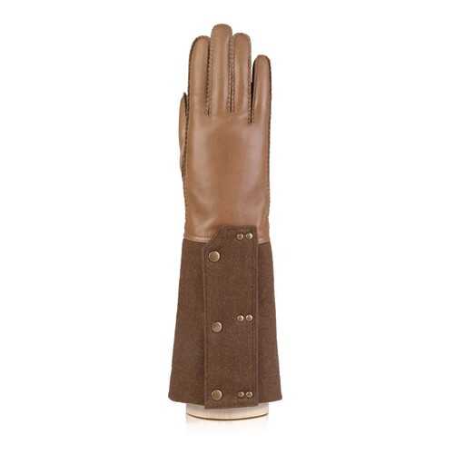 Перчатки женские Eleganzza F-HS0097 коричневые 6.5