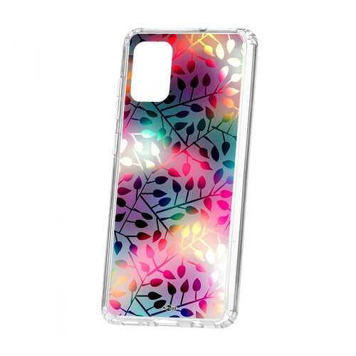 Чехол Kruche Samsung Galaxy A71 Print Цветные листья