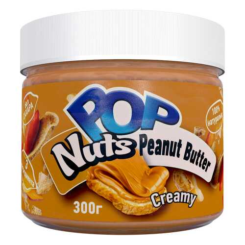 Арахисовая паста POP Nuts Creamy Кремовая, 300 г