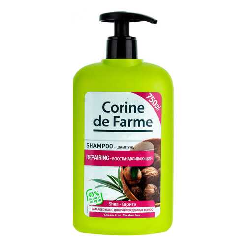 Шампунь Corine de Farme Оздоравливающий с маслом карите 750 мл