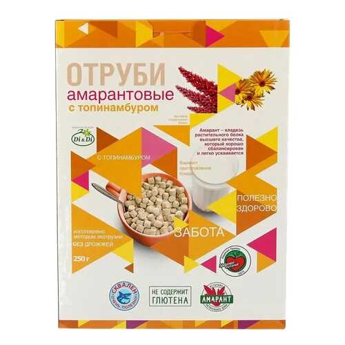 Отруби Di&Di амарантовые безглютеновые с топинамбуром 195 г