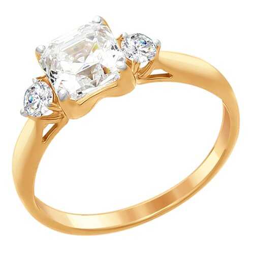 Кольцо женское SOKOLOV из серебра со Swarovski Zirconia 89010101 р.18.5