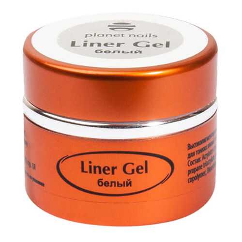 Гель-краска для тонких линий Planet Nails Liner Gel белая 5г