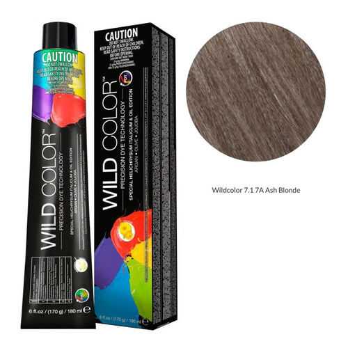 Wildcolor - Стойкая крем-краска Permanent Hair Color 7.1 7A Пепельный блонд 180 мл