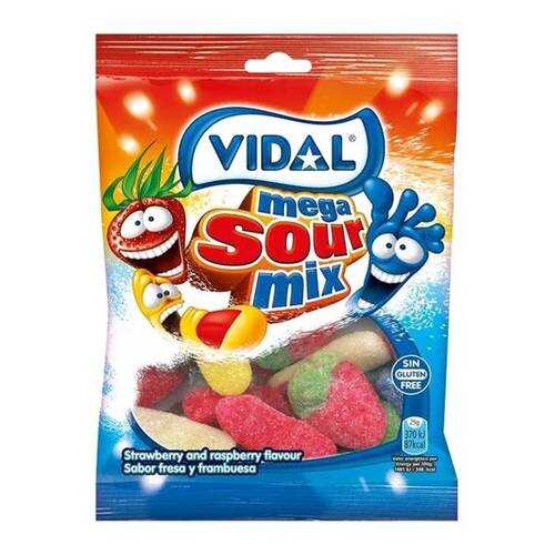 Мармелад VIDAL Мега кислый микс 100г