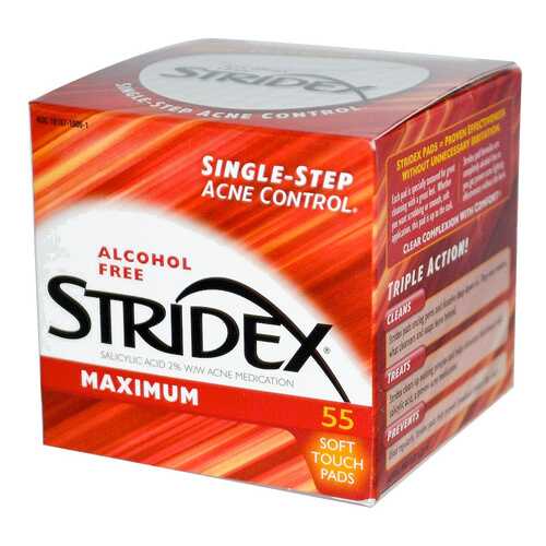 Влажные салфетки Stridex Single-Step Acne Control Maximum 55 шт