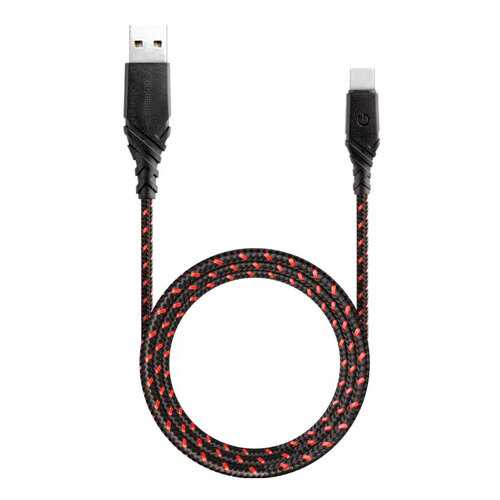 Кабель EnergEA NyloGlitz USB-C — USB-A (2.0) 1.5 м красный