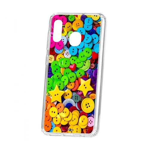 Чехол Samsung Galaxy A20 2019 Kruche Print Пуговки