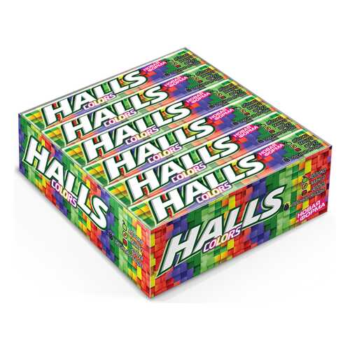 Карамель Halls Сolors ассорти 12 шт