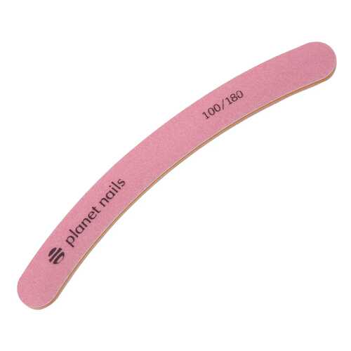 Пилка Planet Nails Mylar, бумеранг, 100/180 Розовая