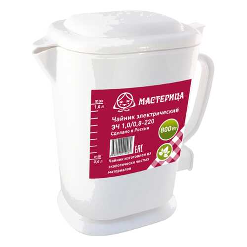 Чайник электрический Мастерица ЭЧ 1.0/0.8-220 White