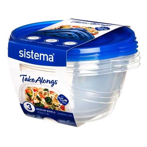 Sistema Набор круглых контейнеров TakeAlongs, 1,4 л (3 шт,)