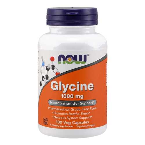 Для нервной системы NOW Glycine 1000 мг 100 капсул