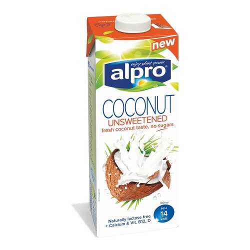 Напиток кокосовый Alpro без сахара обогащенный кальцием и витаминами 1л Бельгия