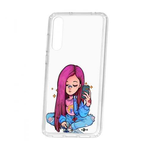 Чехол Kruche Huawei P20 Pro (Plus) Print Pink Hair