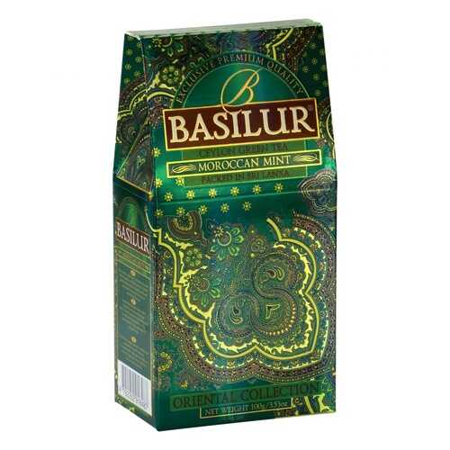 Чай Basilur Moroccan Mint, зеленый листовой с добавками, 100 гр