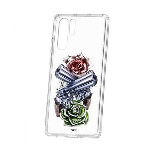 Чехол Huawei P30 Pro Kruche Print Карты деньги 2 ствола