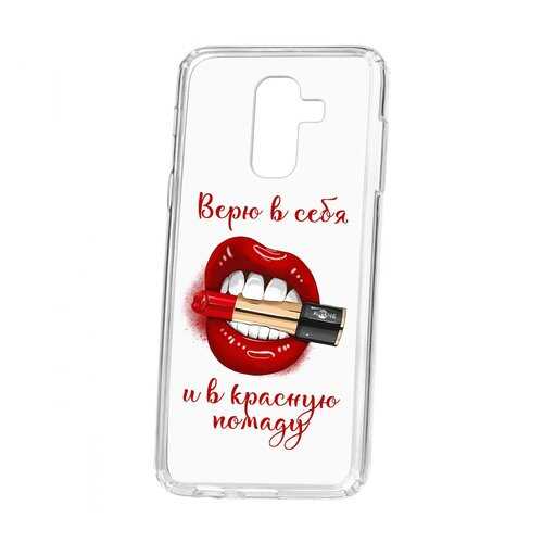 Чехол Kruche Samsung Galaxy A6 Plus Print Red lipstick