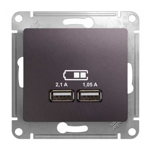 SE Glossa Сиреневый туман Розетка USB 5В/2100мА, 2х5В/1050мА (GSL001433)