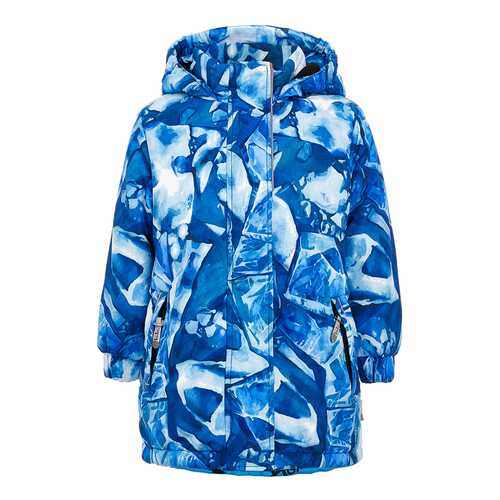 Пальто для девочки Button Blue, цв.синий, р-р 122