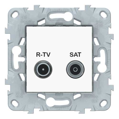 SE Unica New Белая Розетка R-TV/SAT, проходная