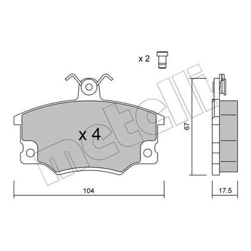 Комплект тормозных дисковых колодок METELLI 22-0030-1