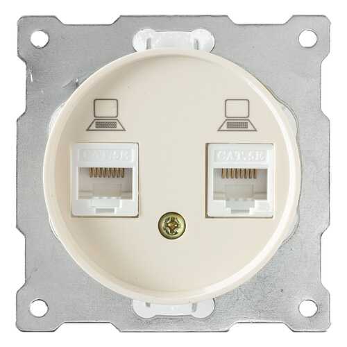Механизм розетки компьютерной OneKeyElectro, серия Florence, RJ45 бежевый