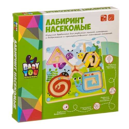 Лабиринт с магнитными шариками Bondibon Насекомые