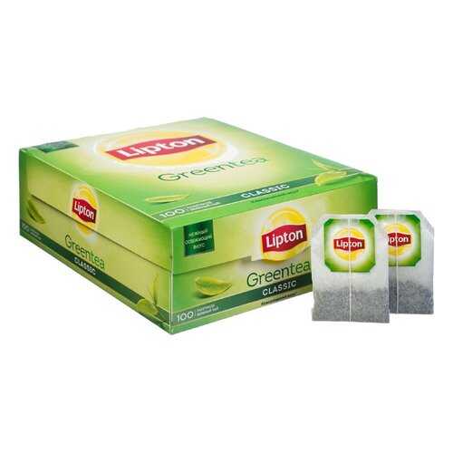 Чай зеленый Lipton green tea classic 100 пакетиков