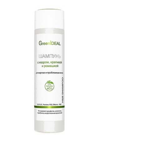 Шампунь GreenIdeal для жирных и проблемных волос с кедром, крапивой и ромашкой