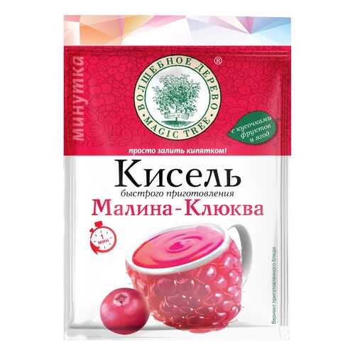 Кисель быстр приготовления Волшебное дерево малина-клюква минутка 30 г