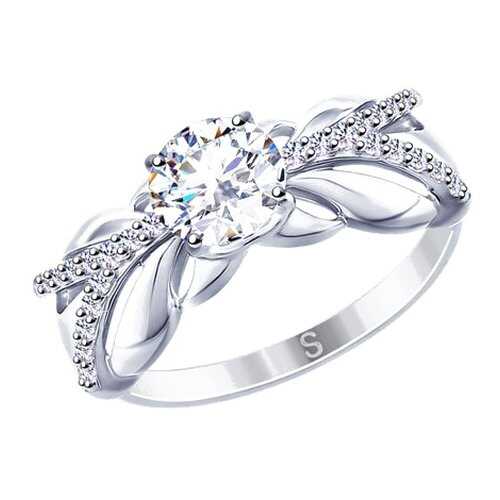 Кольцо женское SOKOLOV из серебра со Swarovski Zirconia 89010110 р.16