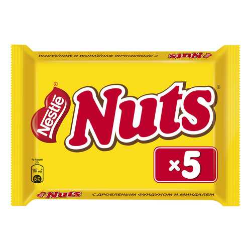Батончик Nestle nuts с дробленым фундуком и миндалем 30 г 5 штук